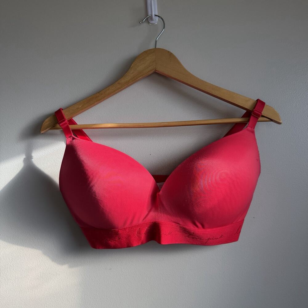 Victoria’s Secret PINK Wear Everywhere Push-Up Bra 36DD Red